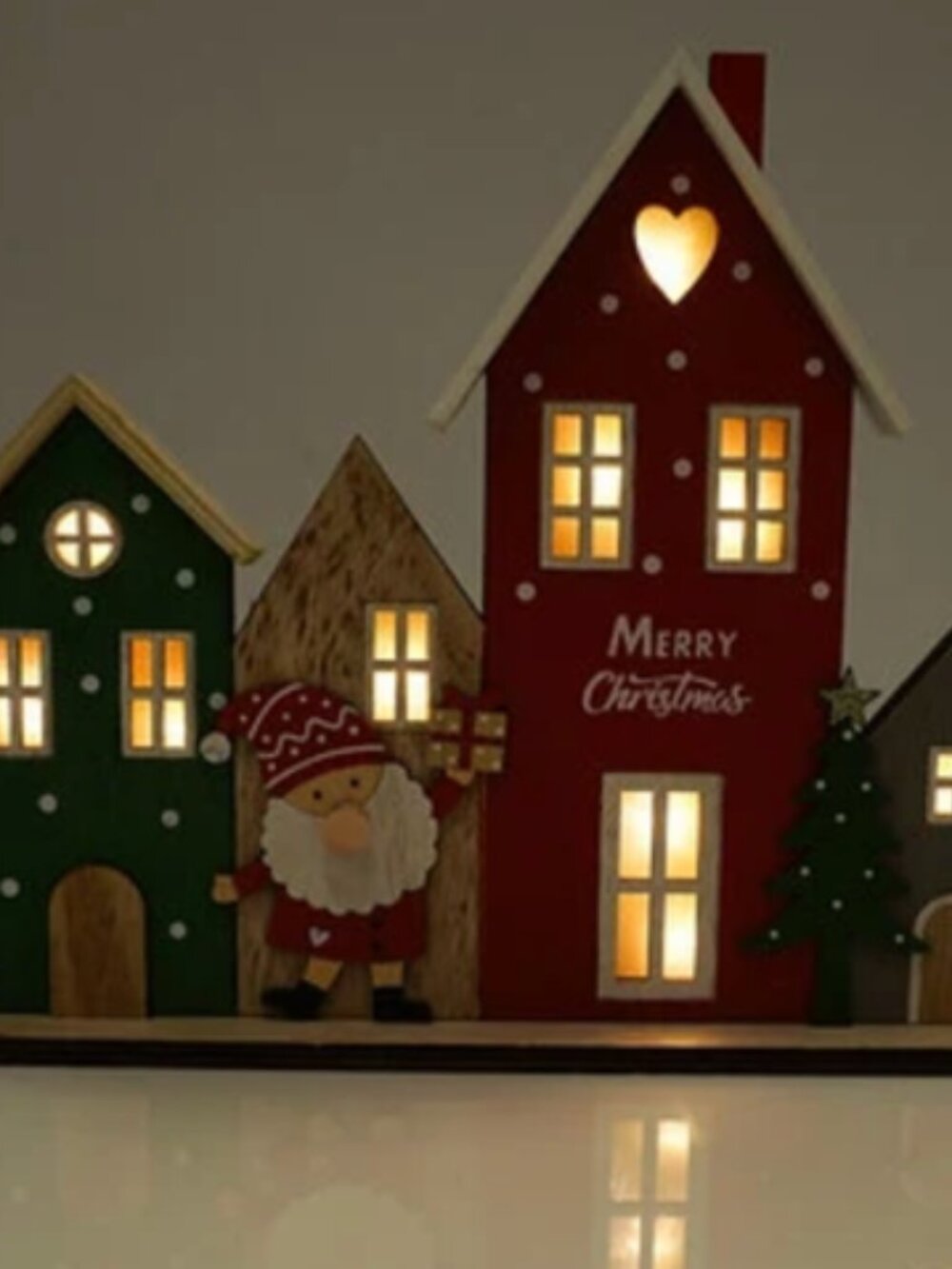 Christmas House With Lights with Santa